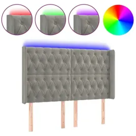 zaglowek-do-lozka-z-led-jasnoszary-163x16x1