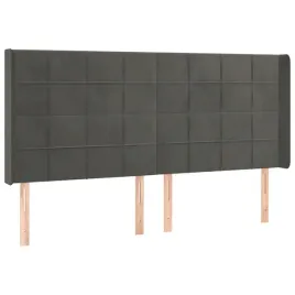 zaglowek-do-lozka-z-led-ciemnoszary-203x16x