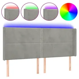 zaglowek-do-lozka-z-led-jasnoszary-203x16x1