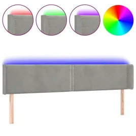 zaglowek-do-lozka-z-led-jasnoszary-203x16x7