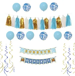 zestaw-balonow-girlandy-spirale-pomponow-na-impreze-urodzinowa-niebieski