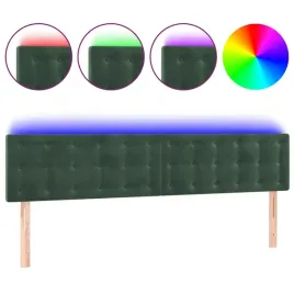 zaglowek-do-lozka-z-led-ciemnozielony-180x5