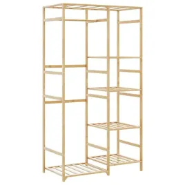wieszak-na-ubrania-z-polkami-100x50x1845-cm-bambusowy