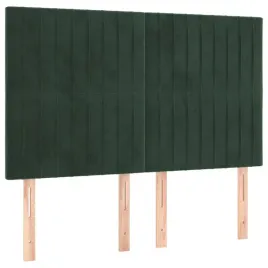 zaglowki-do-lozka-4-szt-ciemnozielone-72x5