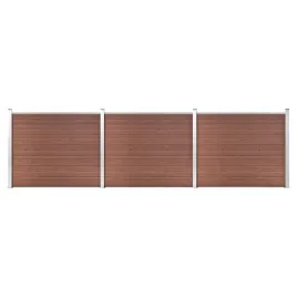 vidaxl-zestaw-ogrodzeniowy-z-wpc-526-x-146-cm-brazowy