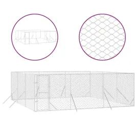 kojec-zewnetrzny-dla-psa-srebrny-6x6x2-m-stal-galwanizowana