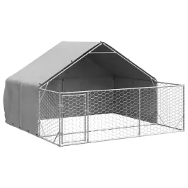 zewnetrzna-buda-dla-psa-z-wybiegiem-3x3x19-m-stal-ocynkowana