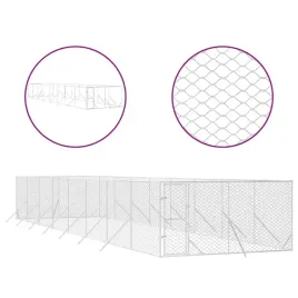 kojec-zewnetrzny-dla-psa-srebrny-4x16x2-m-stal-galwanizowana