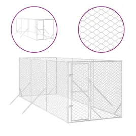 kojec-zewnetrzny-dla-psa-srebrny-2x6x2-m-stal-galwanizowana