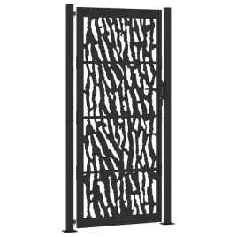 brama-ogrodowa-czarna-105x205-cm-stalowy-wzor-sl
