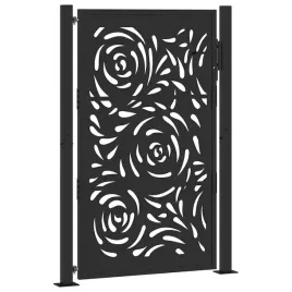 brama-ogrodowa-czarna-105x155-cm-stalowy-wzor-pl
