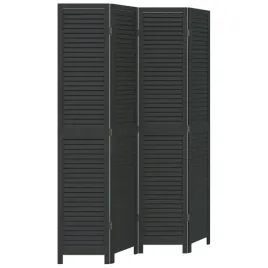 parawan-pokojowy-4-panelowy-czarny-lite-drewno