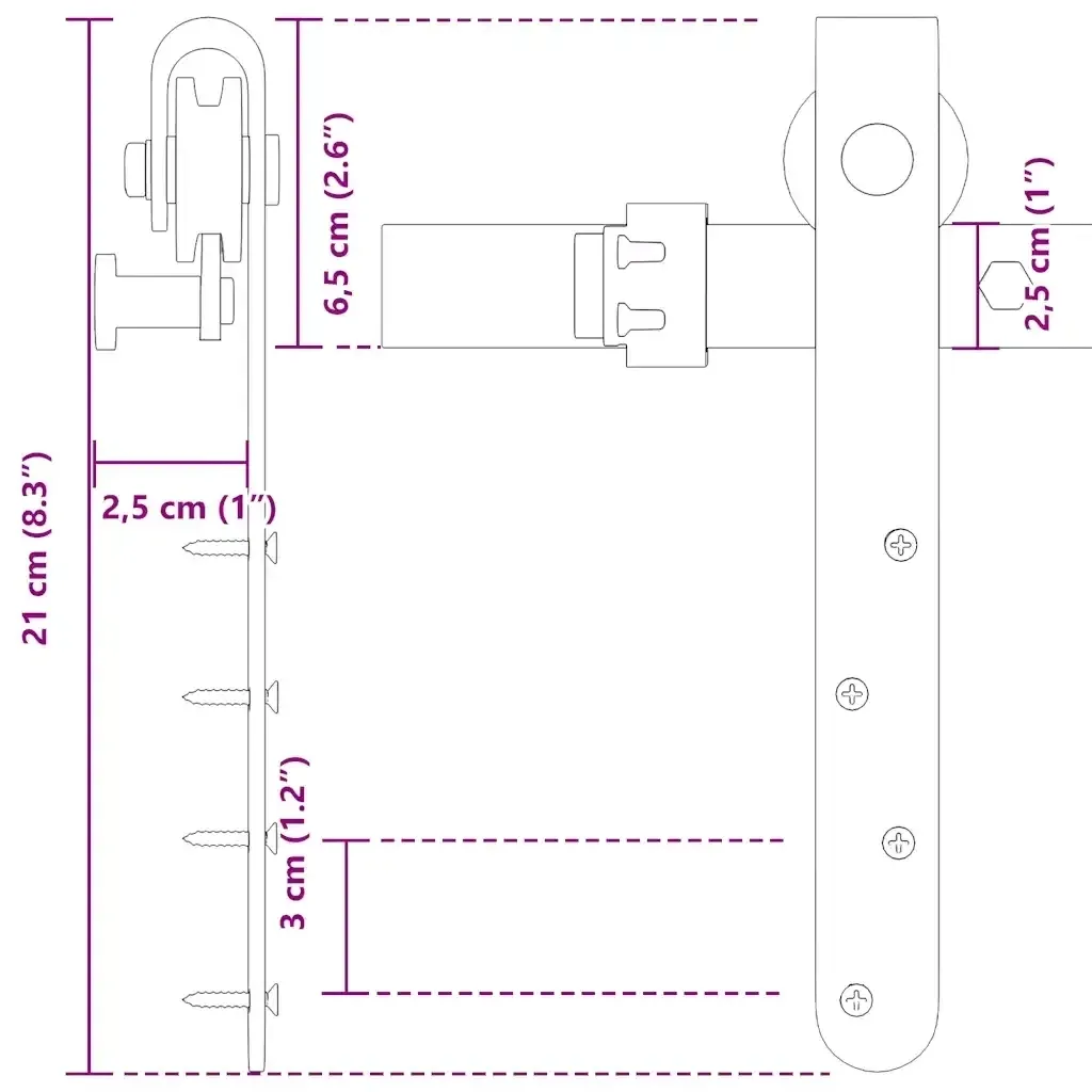 system-do-drzwi-przesuwnych-do-mebli-91-cm-stal-stan-nowy