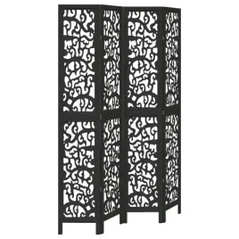 parawan-pokojowy-4-panelowy-czarny-lite-drewno