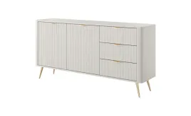 komoda-dwudrzwiowa-lante-bezowa-163-cm-szeroka-z-3-szufladami-ryflowana