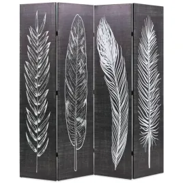 skladany-parawan-160x170-cm-motyw-pior-czarno