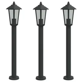 lampy-ogrodowe-na-slupku-3-szt-czarne-80-cm-stal-nierdzewna