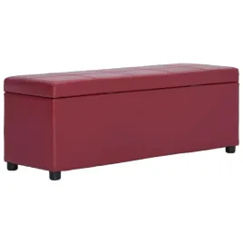 lawka-ze-schowkiem-116-cm-czerwone-wino-sztuczna-skora