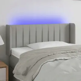zaglowek-do-lozka-z-led-jasnoszary-93x16x78-88-cm-tkanina