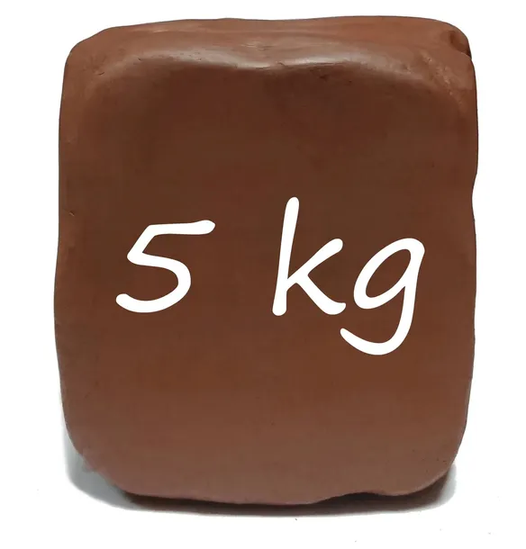 GLINA RZEŹBIARSKA NATURALNA CERAMICZNA MASA PLASTYCZNA CZERWONA 5KG