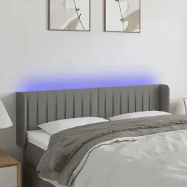 zaglowek-do-lozka-z-led-ciemnoszary-147x16x78-88-cm-tkanina