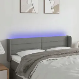 zaglowek-do-lozka-z-led-ciemnoszary-147x16x78-88-cm-tkanina