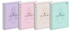 kolozeszyt-b5-100k-kratka-academy-pastel-5szt