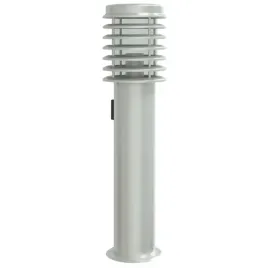 lampa-ogrodowa-na-slupku-z-gniazdkiem-srebrna