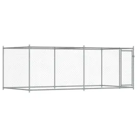 klatka-dla-psa-z-drzwiami-szara-4x2x15-m-stal