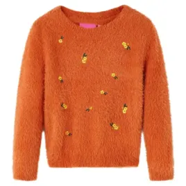 sweter-dzieciecy-z-dzianiny-palony-pomarancz-140