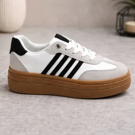 damskie-sneakersy-na-platformie-bialo-szare-z-czarnymi-paskami-36
