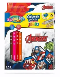 colorino-disney-kredki-olowkowe-trojkatne-jumbo-grube-12-kolorow-avengers