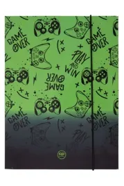 coolpack-teczka-kartonowa-a4-z-gumka-game-over-gradient-green