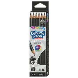 colorino-kredki-szkolne-olowkowe-trojkatne-12szt-czarne