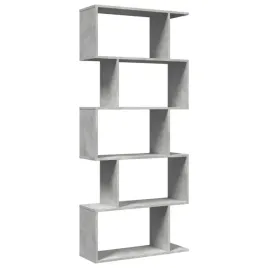 regal-przegroda-5-poziomow-szarosc-betonu-70x24x161-cm