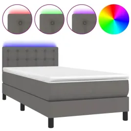 lozko-kontynentalne-z-materacem-i-led-szara-ekoskora-90x200-cm