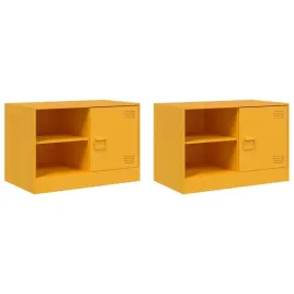 szafki-pod-telewizor-2-szt-musztardowe-67x39x44-cm-stalowe