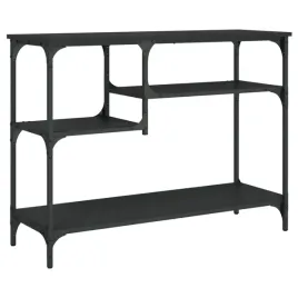 stolik-konsolowy-z-polkami-czarny-100x35x75-cm