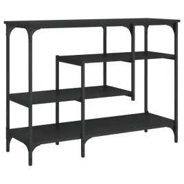 stolik-konsolowy-z-polkami-czarny-100x35x75-cm