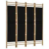 skladany-parawan-4-panelowy-160-cm-bambus-i-plotno-liczba-skrzydel-4