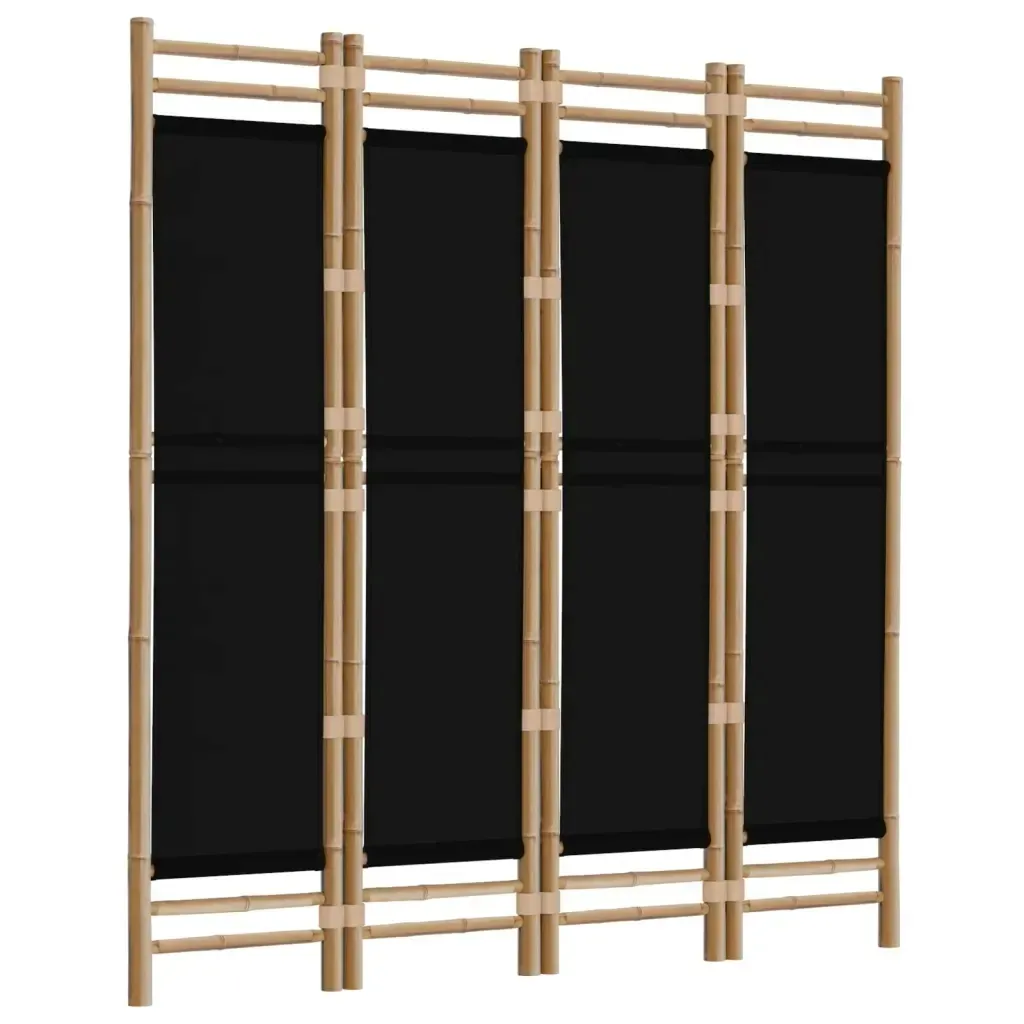 skladany-parawan-4-panelowy-160-cm-bambus-i-plotno-stan-nowy
