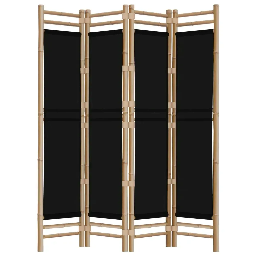 skladany-parawan-4-panelowy-160-cm-bambus-i-plotno-stan-nowy