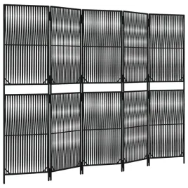 parawan-5-panelowy-czarny-polirattan