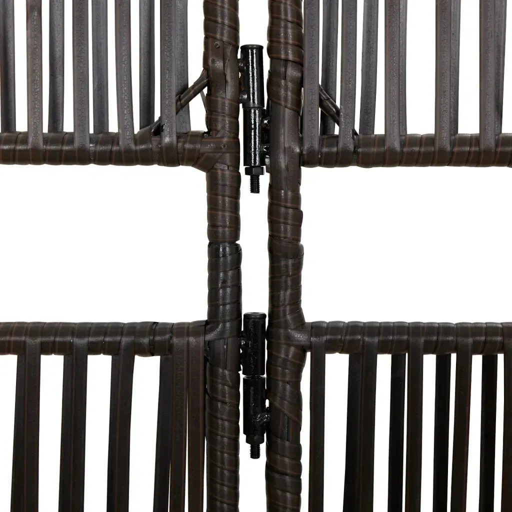 parawan-6-panelowy-brazowy-polirattan-stan-nowy