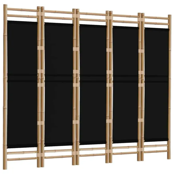 skladany-parawan-5-panelowy-200-cm-bambus-i-plotno-liczba-skrzydel-5