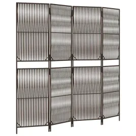 parawan-4-panelowy-brazowy-polirattan