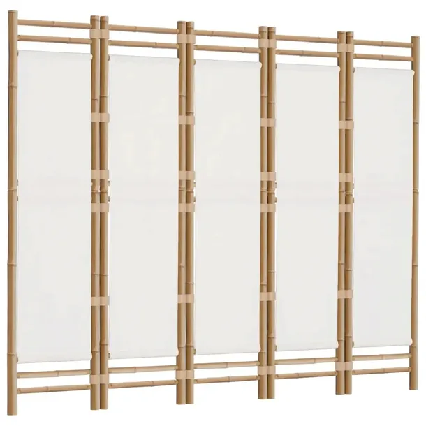 skladany-parawan-5-panelowy-200-cm-bambus-i-plotno-liczba-skrzydel-5