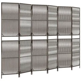parawan-6-panelowy-brazowy-polirattan