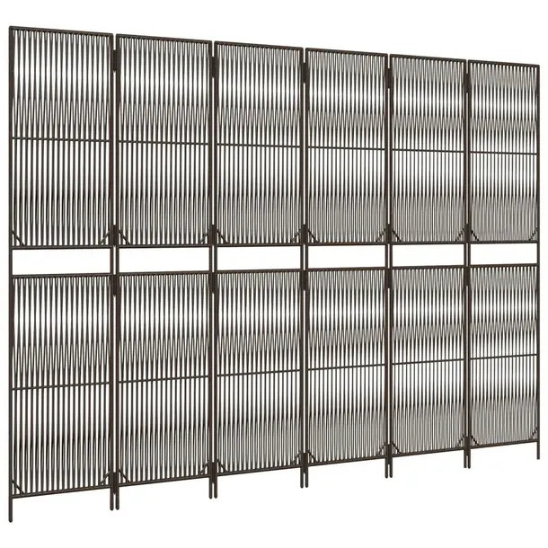 parawan-6-panelowy-brazowy-polirattan-szerokosc-parawanu-1-cm