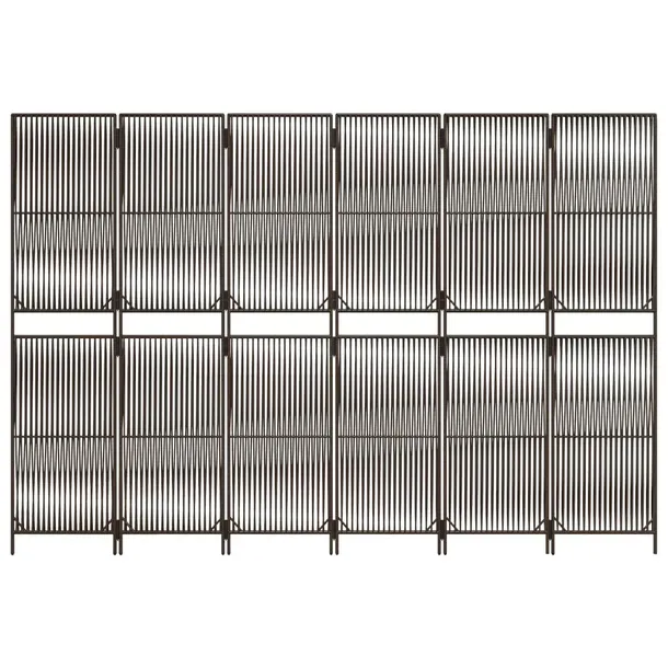 parawan-6-panelowy-brazowy-polirattan-waga-z-opakowaniem-15-kg